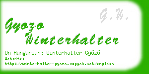 gyozo winterhalter business card