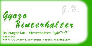 gyozo winterhalter business card